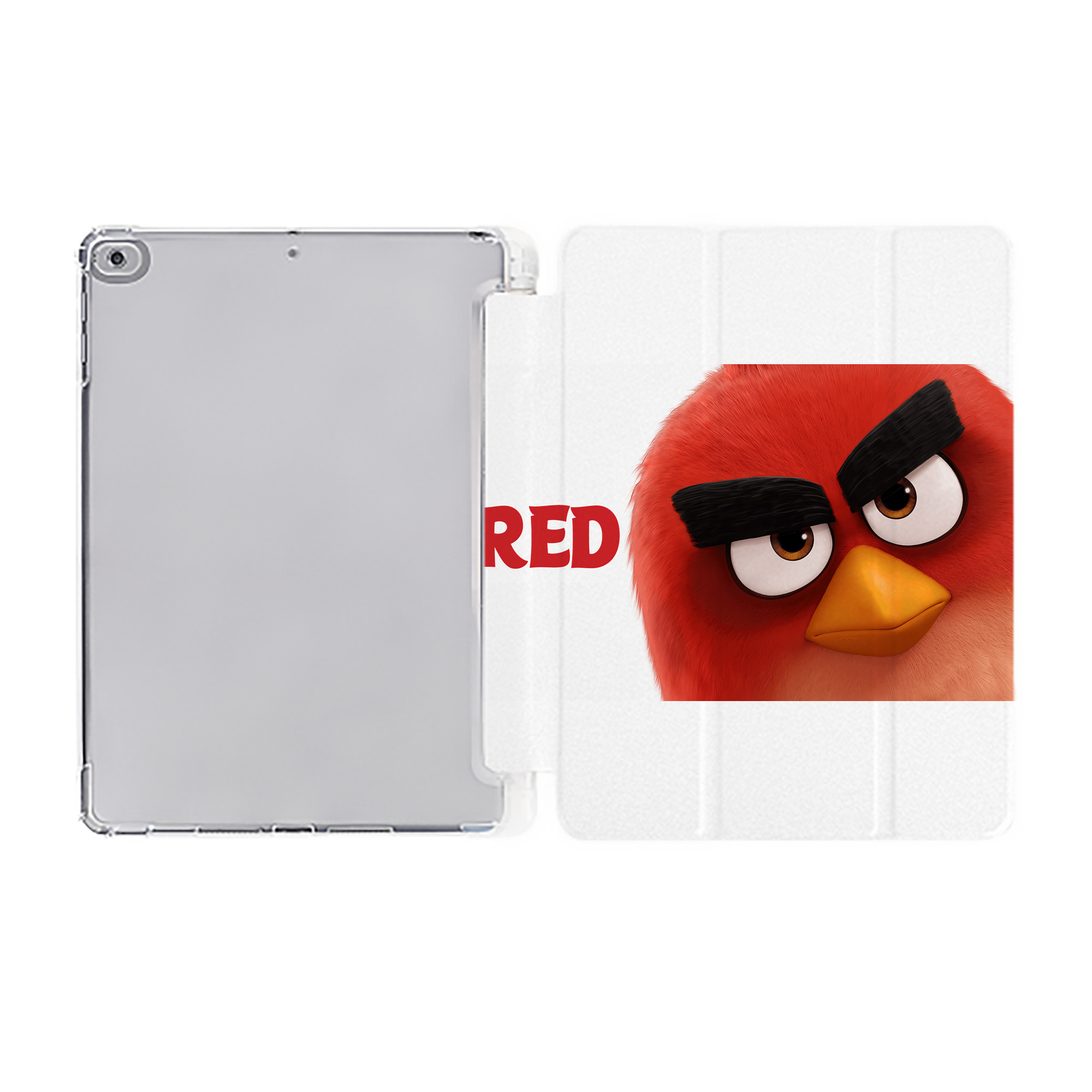 （画像用） Angry Birds アングリーバード IPad ケース ペン収納付き 三つ折りスタンド PUレザー×シリコン 対応機種9.5/10.5/10.9インチ